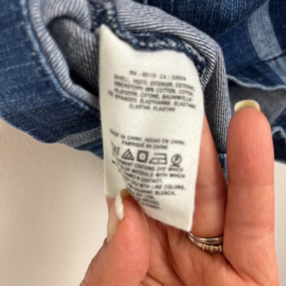 Anthropologie Maeve Striped Denim Pencil Skirt - Picture 7 of 9